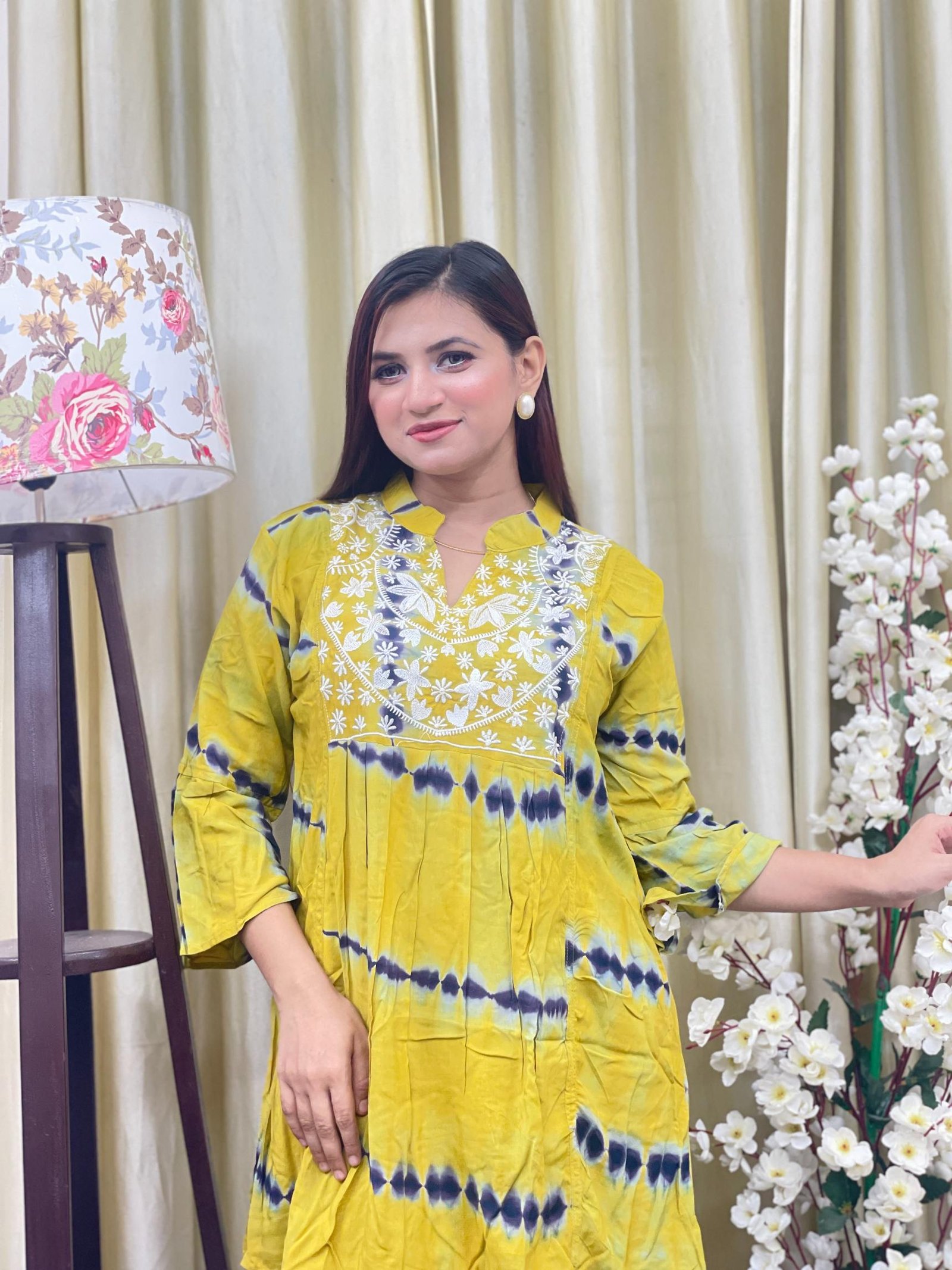 Batik Linen Kurti