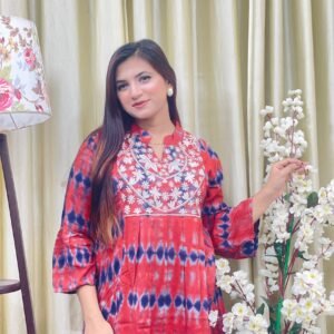 Premium Batik Linen Embroidery Kurti